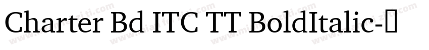 Charter Bd ITC TT BoldItalic字体转换